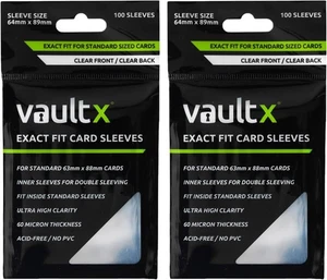 Vault X Exact Fit Trading Card Sleeves, weich, hohe Klarheit, perfekte Passform innen - Bild 1 von 8