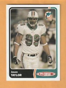 Jason Taylor Miami Dolphins 2003 Topps Total #189 Salón de la fama Cremalleras Akron - Imagen 1 de 2