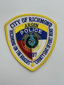 Richmond Texas TX Brandstiftung Polizei Aufnäher Sammlerstück - Bild 1 von 4