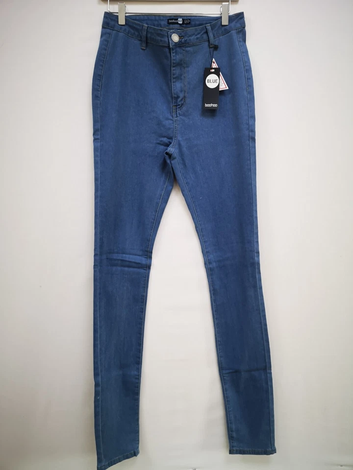 Boohoo Tall High Waisted Light Blue Skinny Jean - Image 1 of 1