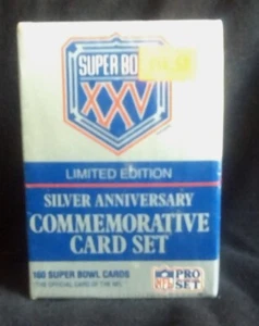 NFL 1991 Pro Set Silver Anniversary Super Bowl XXV Commemorative Card Set Sealed - Picture 1 of 7
