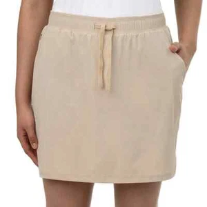Cloudveil Skirt Skort Built In Shorts Elastic Waist Zip Pocket Quick Dry Tan XL - Picture 1 of 8