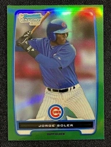 2012 Bowman Chrome Jorge Soler RC GREEN Refractor #BCP120 !!!  BRAVES  MVP !!!   - Picture 1 of 3