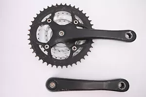 Vintage Sugino Triple Crank Set 170mm 44/32/22t Gravel MTB Touring Bike Black - Picture 1 of 5