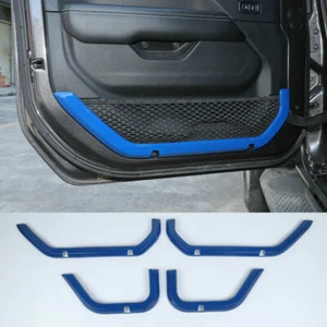 For Jeep Wrangler JL JT Gladiator 4Door 2018+Door Net Pocket Frame Trim ABS Blue - Picture 1 of 10