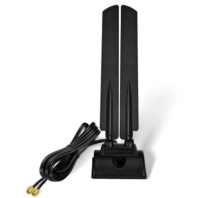 WiFi 6E Antenna Tri-Band 6GHz 5GHz 2.4GHz RP-SMA WiFi Antenna Magnet Mount Base - Bild 1 von 4