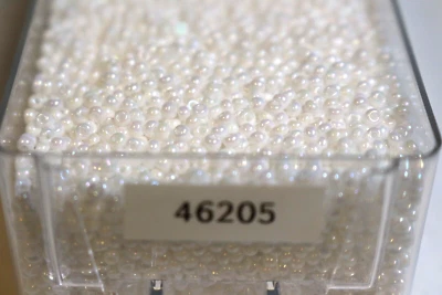 PRECIOSA ORNELA JABLONEX Rocailles Perlen Preciosa 10/0 Opague-Rainbow Weiß 20 g 2,3 mm Glasperlen 46205