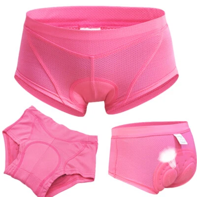 Womens 3D Gel Padded Bike Underpants Cycling Underwear Shockproof Shorts Pants - Image 1 of 4