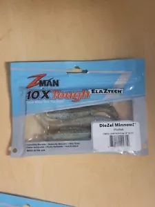 Z-Man DieZel MinnowZ 4" Paddle Tail Redfish Trout Zman Swimbait 5 pack PINFISH - Picture 1 of 2