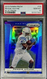 2013 Prizm #34 BLUE PRIZM Reggie Wayne PSA 10 Gem Mint Colts Pop 2 - Picture 1 of 5