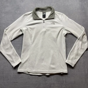 Pile classico The North Face donna grigio 1/4 zip taglia small Polartec - Foto 1 di 7