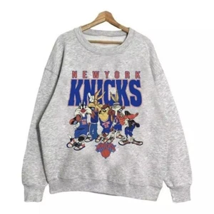Felpa New York Knicks Looney Tunes uomo donna stile retrò - Foto 1 di 3