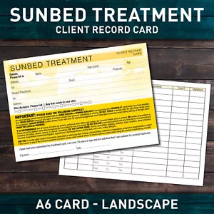 Pack of Client customer record Cards for Sunbed Tanning Salons gyms 18+ - Picture 1 of 6