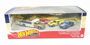 Hot Wheels Premium Set 70 Dodge HEMI Challenger 65 Mustang 2+2 Fastback - Picture 1 of 5