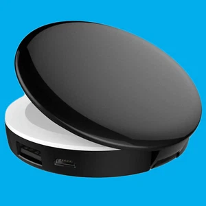 3000mAh Czarne kompaktowe lustro Przenośne USB Power Bank Światło LED do iPhone Mobile - Zdjęcie 1 z 3