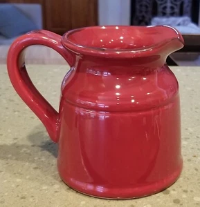 PITCHER~4.75" TALL~16oz CAPACITY~RED~LA DOLCE VITA~TURINO COLLECTION~CERAMIC - Picture 1 of 8
