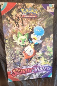 Pokemon Scarlet & Violet TCG Cloth Banner - Picture 1 of 1