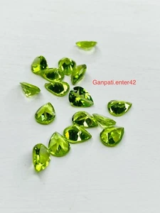 Natürlich Peridot Facettiert Tropfenschliff 8x6 MM Geeicht Größe Lose Edelstein - Bild 1 von 8