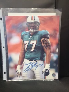 Jake Long # 77 MIAMI DOLPHINS 8X10 PHOTO SIGNED AUTOGRAPHED AUTHENTIC - Picture 1 of 3