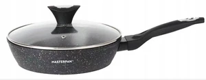 MASTERPAN Aluminium-Antihaftpfanne mit Marmorbeschichtung, mit Deckel 22cm - Bild 1 von 13