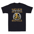 I Never Underestimate An Old Man With A Bicycle Funny Gift Vintage Men's T-Shirt