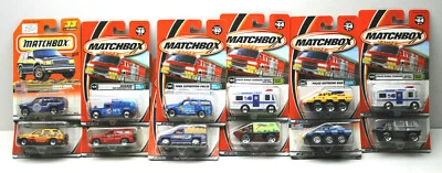12pc 1990s Matchbox Diecast Vehicles Police Armored Cars Trucks Vans NOC         - Image 1 of 4