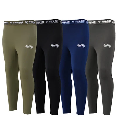 Farabi Thermal Mens tight fit pants Winter Compression Warm Black, Blue Grey - Image 1 of 4