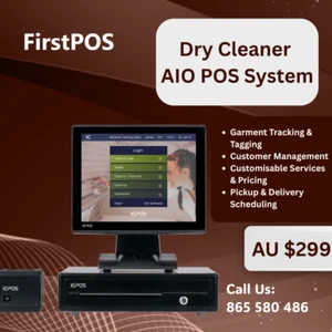 All-in-One POS System for Dry Cleaners – Touchscreen Terminal, Garment Tracking - Picture 1 of 8