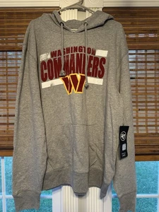 Neu $ 75 Washington Commanders Hoodie Herren 2XL grau NFL Pullover Sweatshirt '47 - Bild 1 von 2