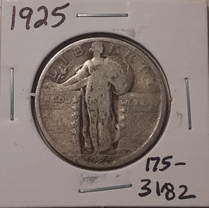 1925 Standing Liberty Quarter Philadelphia Mint 90% Silver US 25c (175-3182/L11) - Picture 1 of 3