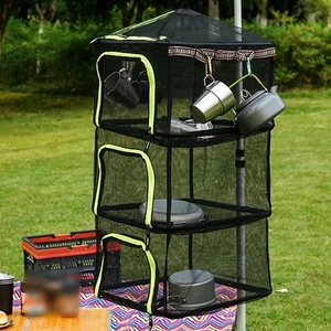 drying net 4 Layer Herb Drying Rack, Hanging Mesh Drying Net Storage basket - Photo 1/14
