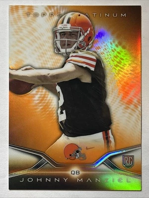 2014 Topps Platinum Orange Refractor, Johnny Manziel RC, Card #126 - Image 1 of 2