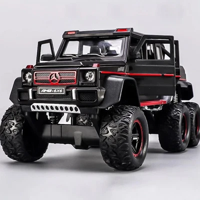 1:22 Mercedes Benz AMG G63 6X6 Off Road SUV Alloy Diecast Car Model Pickup Truck - Image 1 of 4