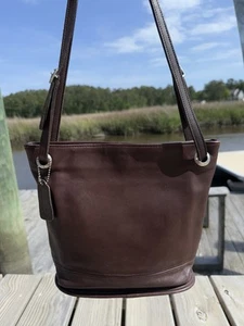 Coach 4241 Cuero Marrón Cubo Hobo Bolso de Hombro Cartera Bolso De Colección Años 90’s - Imagen 1 de 6