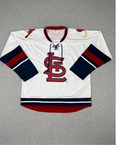 St Louis Cardinals Hockey Trikot Herren XL Weiß Langarm Schnürung MLB NHL - Bild 1 von 6