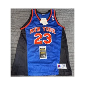 Camiseta de campeón autografiada vintage Marcus Camby NBA New York Knicks certificado de autenticidad JSA NUEVA CON ETIQUETAS - Imagen 1 de 17