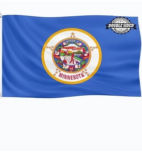🆕 Bandera del Estado de Minnesota 3x5 Bandera de Doble Cara Exterior Resistente - Imagen 1 de 5