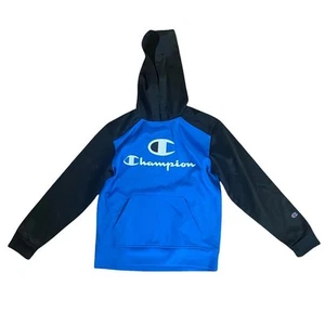 Champion Blue & Black Pullover Hoodie – Size 10/12 Youth - Picture 1 of 3