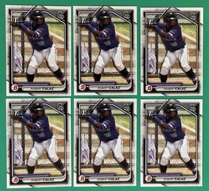 (x6) Robert Calaz 2024 Bowman 6 tarjetas 1st Bowman lote #BP-131 Colorado Rockies - Imagen 1 de 2