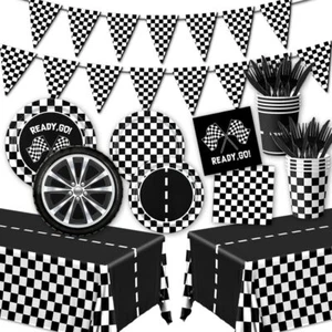 Racing Car Party Supplies Race Car Party Plates and Napkins Race Track Party ... - Picture 1 of 7