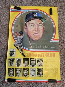 Vintage AL KALINE 3000 HIT Club POSTER DETROIT TIGERS 3000 HITS HOF 1974 - Picture 1 of 5