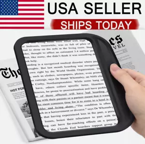 5X Full Page Magnifier Large Handheld Magnifying Glass for Low Visions USA - Picture 1 of 8