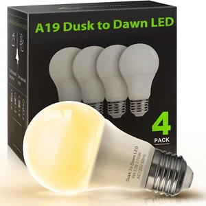 LOHAS Dusk to Dawn Sensor Light Bulbs, 40W Equivalent LED Outdoor Lighting, Warm - Picture 1 of 6