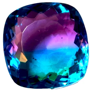 Large Tourmaline Bi-Color 90.5 Ct. Cushion Cut Loose Gemstone Gift for Women/Her - Picture 1 of 7