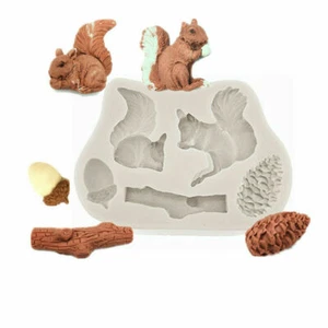 Squirrel Nut Silicone Fondant Mould Cake Decorating Sugar Topper Chocolate Mold - Picture 1 of 7
