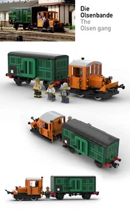 Bauanleitung OLSENBANDE Franz Jäger Waggon Rangierlok Zug Klemmbaustein Modell - Bild 1 von 6