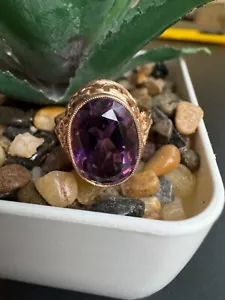 Anello Vintage Sovietico URSS Bellissimo ORO 14K 583 Pietra Perfetto Misura 5,35g - 8,75 - Foto 1 di 19