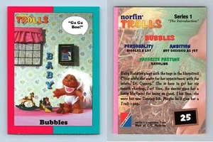 Bubbles #25 Norfin Trolls Series 1 Collect-A-Card 1993 Trading Card - Picture 1 of 1