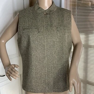 Chaleco Vintage Nuevo con Etiquetas Classiques Entier Talla 14 Verde Tweed Mezcla de Lana Cremallera Completa Forrado - Imagen 1 de 12