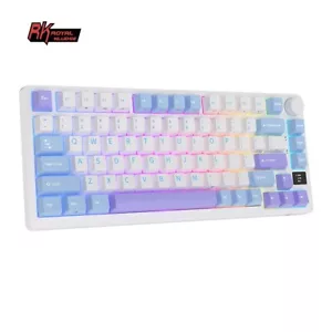 RK M75 Wireless Gamer Keyboard RGB Gasket Mounted Hot-Swappable taro milk-silver - Picture 1 of 7